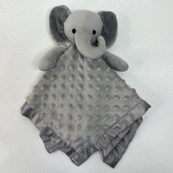 Pro Goleem Elephant Lovey Soft Security Blanket Snuggle Toy Minky Satin Trim - Picture 3 of 9